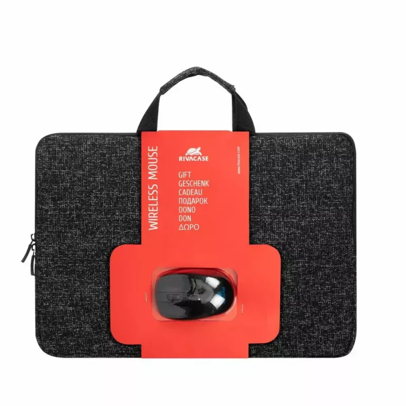 Rivacase Anvik 7916 Notebook-Hülle 15,6" mit Maus, Schwarz