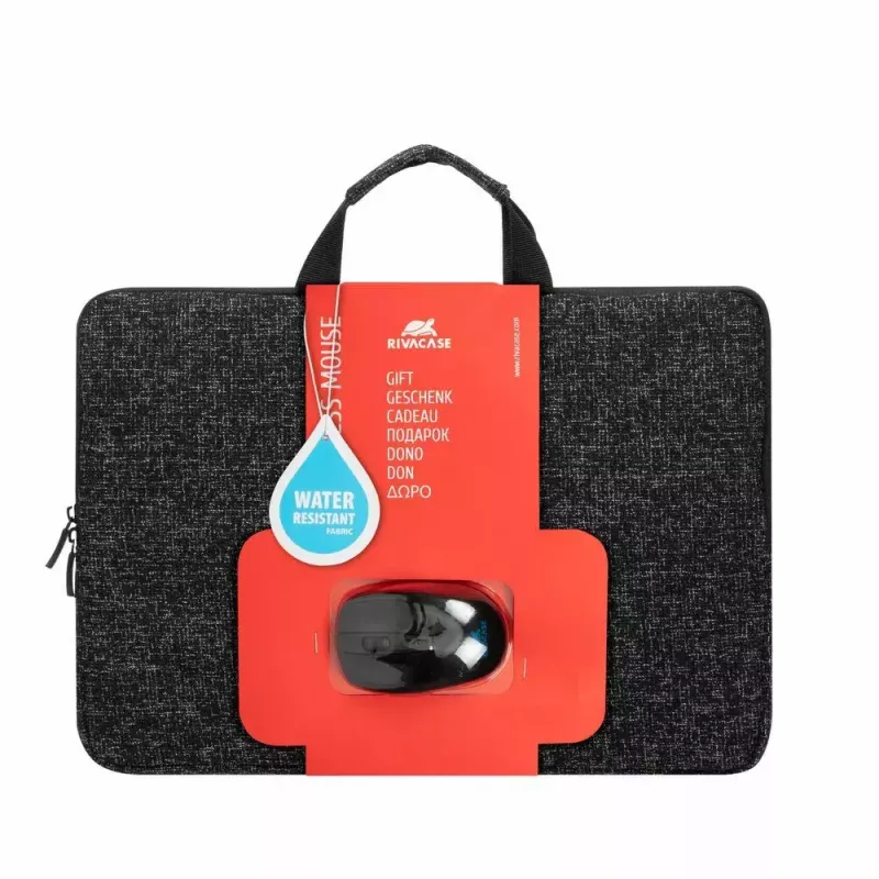 Rivacase Anvik 7916 Notebook-Hülle 15,6" mit Maus, Schwarz