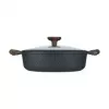 Resto Kitchenware 93906 Multitopf, schwarzes Aluminium, 4,1 l, 28 cm