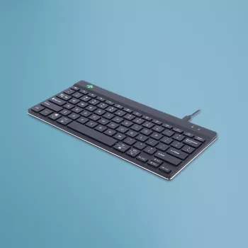 R-Go Tools Ergonomische Tastatur R-Go Compact Break, kompakte Tastatur mit Pausensoftware, QWERTY (US), kabelgebunden, schwarz
