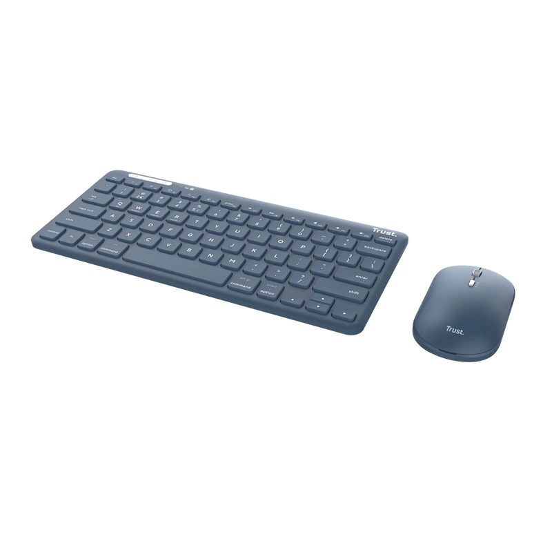 Trust Lyra Tastatur Maus enthalten Büro RF Wireless + Bluetooth QWERTY US-Englisch Blau