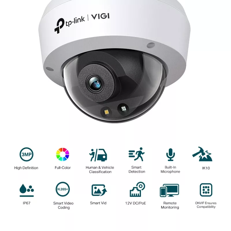 TP-Link VIGI C230 Dome IP-Überwachungskamera Innen- & Außenbereich 2304 x 1296 Pixel Deckenmontage