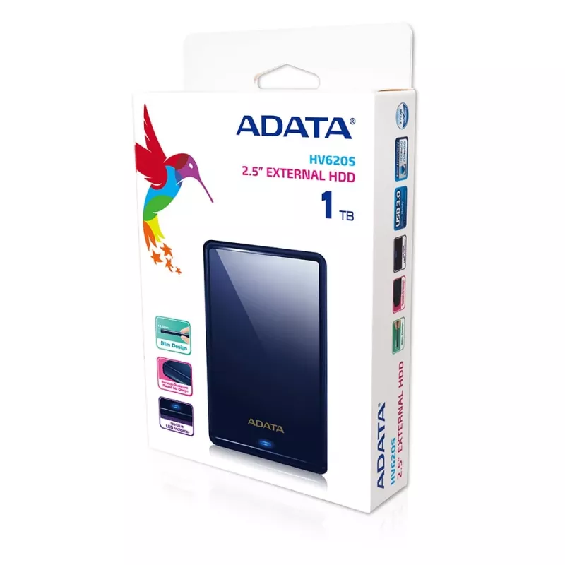 ADATA DashDrive HV620S AHV620S-1TU31-CBL externe Festplatte, 1 TB, 2,5", USB 3.1, Blau