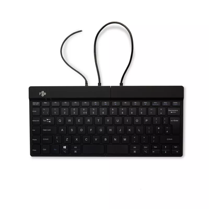 R-Go Tools Ergonomische Tastatur R-Go Split Break v2 mit Break-Software, ergonomische geteilte Tastatur, QWERTY (UK), Kabelgebunden, schwarz