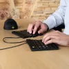 R-Go Tools Ergonomische Tastatur R-Go Split Break v2 mit Break-Software, ergonomische geteilte Tastatur, QWERTY (US), Kabelgebunden, schwarz