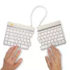 R-Go Tools Ergonomische Tastatur R-Go Split Break mit Pausensoftware, ergonomische geteilte Tastatur, QWERTY (US), Bluetooth, weiß