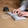 R-Go Tools Ergonomische Tastatur R-Go Split Break mit Pausensoftware, ergonomische geteilte Tastatur, QWERTY (US), Bluetooth, weiß