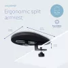 R-Go Tools Armauflage R-Go split, ergonomische Armauflage zweiteilig, verstellbar, symmetrisch, mit Softfoam, schwarz