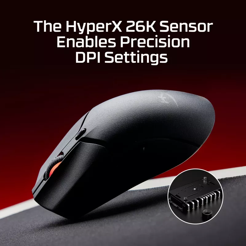 HyperX Pulsefire Haste 2 Mini kabellose Gaming-Maus, Schwarz