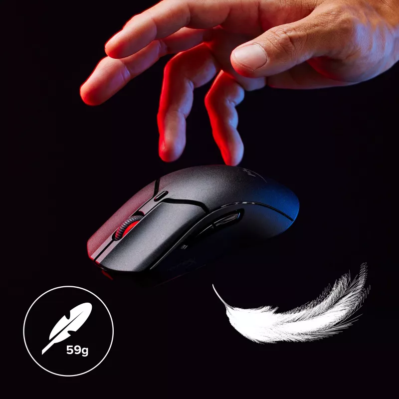 HyperX Pulsefire Haste 2 Mini kabellose Gaming-Maus, Schwarz