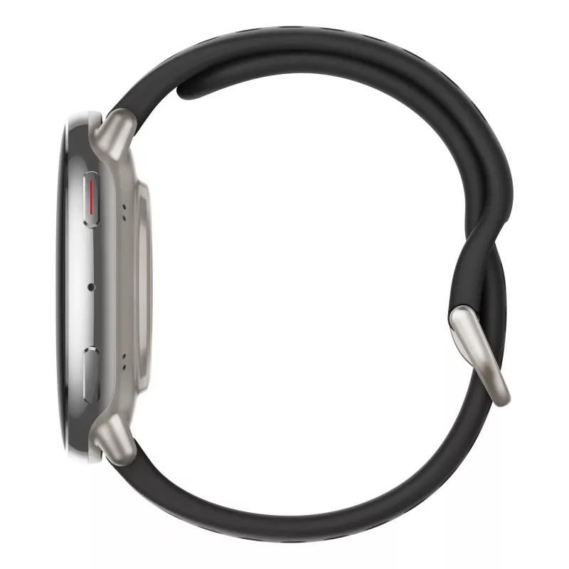 Amazfit Active 2 Premium 44 mm Smartwatch, schwarzes Leder (W2433EU1N)