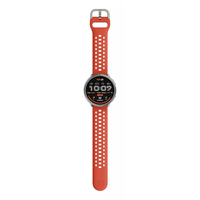 Amazfit Active 2 Premium 44 mm Smartwatch, schwarzes Leder (W2433EU1N)