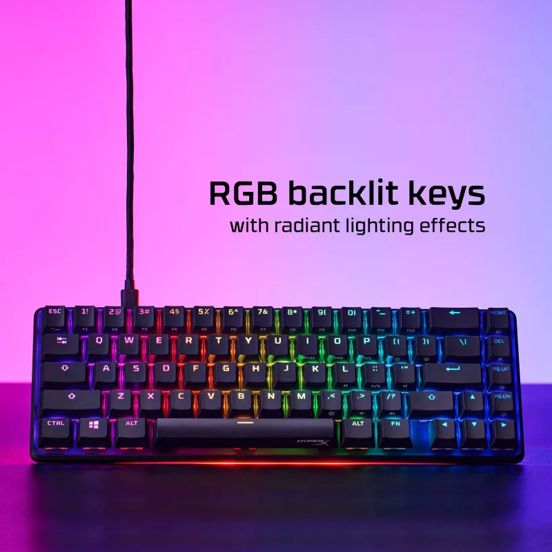 HyperX Alloy Origins 65 – Mechanische Gaming-Tastatur – HX Red (US-Layout)