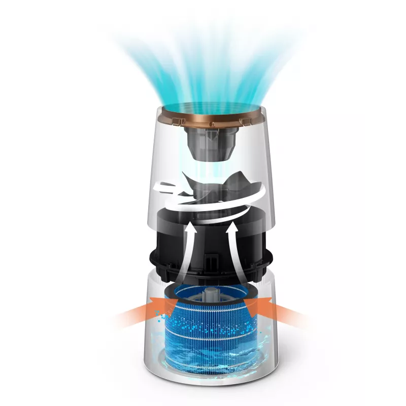 Philips 3000 series HU3918/10 Luftbefeuchter Impeller 3 L Schwarz 25 W