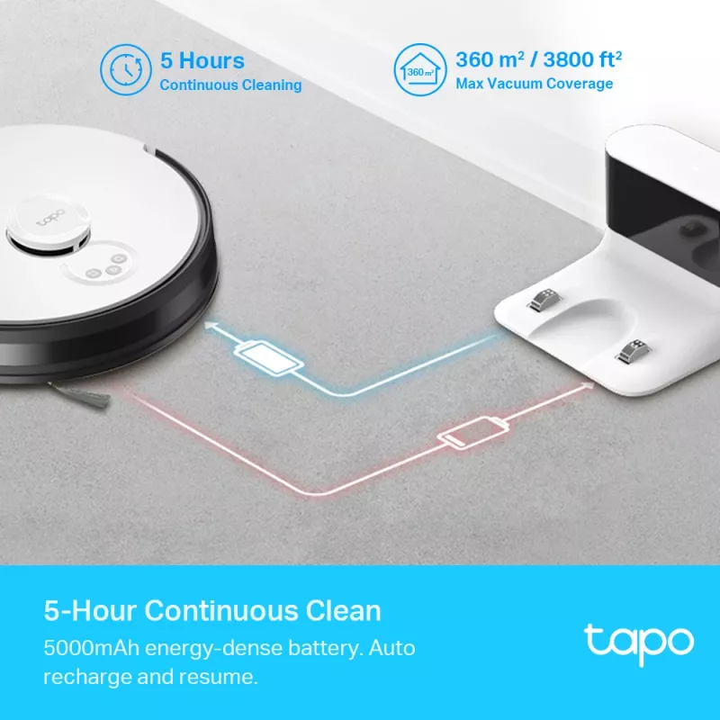 TP-Link Tapo LiDAR-Navigationsroboter-Staubsauger und Wischmopp
