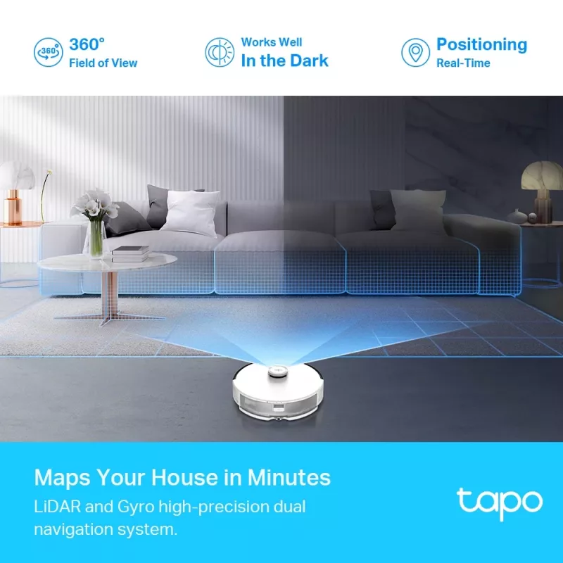 TP-Link Tapo LiDAR-Navigationsroboter-Staubsauger und Wischmopp