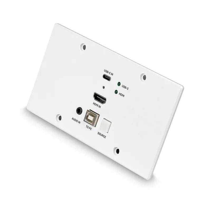 Lindy 150m Cat.6 HDMI 4K60 & Type C HDBaseT EU Wandplatte KVM-Extender, Sender