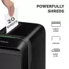 Fellowes Powershred LX221 5050401 Mikro-Cut-Aktenvernichter, P-5, 20 Blatt, 2 x 12 mm, 30 l, 70 dB, schwarz