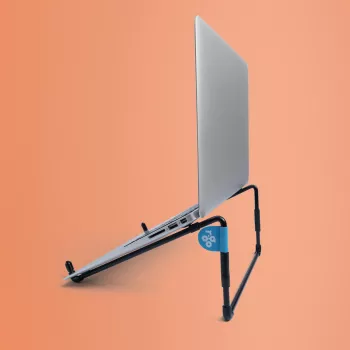 R-Go Tools Laptopständer R-Go Steel Travel, ergonomisch und faltbar, geeignet für 10-22 Zoll Laptops, schwarz