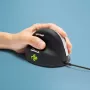 R-Go Tools Ergonomische Maus R-Go HE Break mit Pausensoftware, groß (Handgröße ≥ 185 mm), linkshändig, kabelgebunden, schwarz