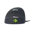 R-Go Tools Ergonomische Maus R-Go HE Break mit Pausensoftware, groß (Handgröße ≥ 185 mm), linkshändig, kabelgebunden, schwarz