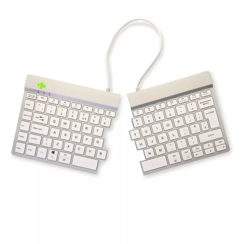 R-Go Tools Split Break RGOSBUKWLWH kabellose Tastatur, UK-Layout, Weiß