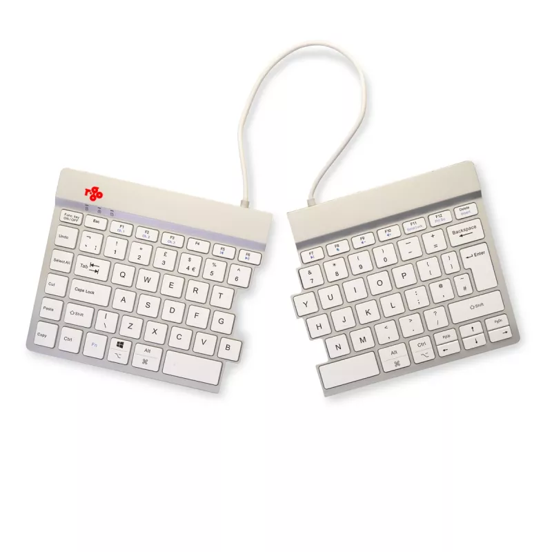 R-Go Tools Split Break RGOSBUKWLWH kabellose Tastatur, UK-Layout, Weiß