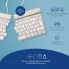 R-Go Tools Split Break RGOSBUKWLWH kabellose Tastatur, UK-Layout, Weiß