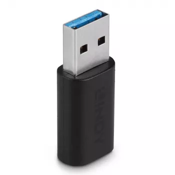 Lindy USB 3.2 Typ A auf C Adapter, USB 3.2 Typ A, USB 3.2 Typ C, Schwarz