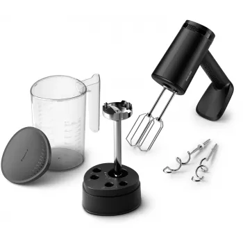 Handmixer Philips HR3781/10 500 W, 5 Geschwindigkeiten + Turbo, Kunststoffgehäuse, 1 m Kabel, Quirle & Knethaken