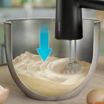 Handmixer Philips HR3781/10 500 W, 5 Geschwindigkeiten + Turbo, Kunststoffgehäuse, 1 m Kabel, Quirle & Knethaken
