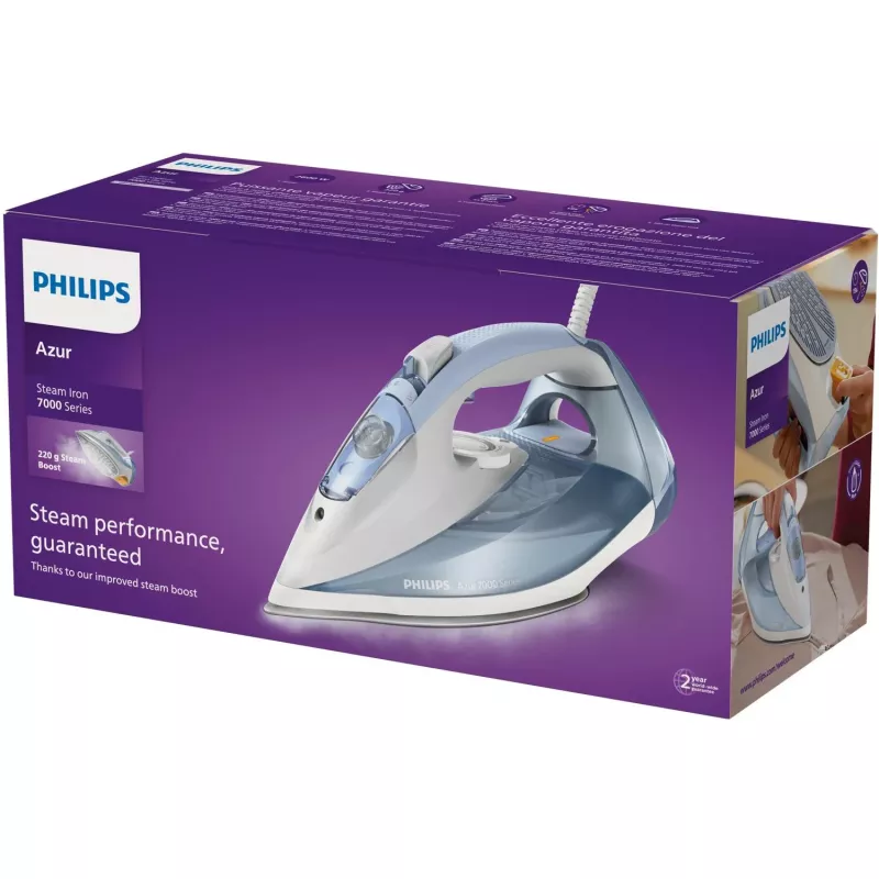 Dampfbügeleisen Philips 7000er Serie DST7011/20 — 2600 W, 0,3 l Tank, SteamGlide Plus Bügelsohle, Vertikaldampf