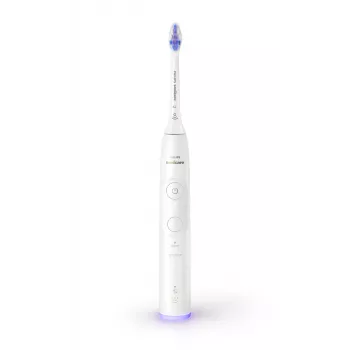 Schallzahnbürste Philips Series 6100 HX7400/01 — Schalltechnologie, 62.000 Bewegungen/min, 2 Modi, 3 Geschwindigkeiten, weiß, wiederaufladbar