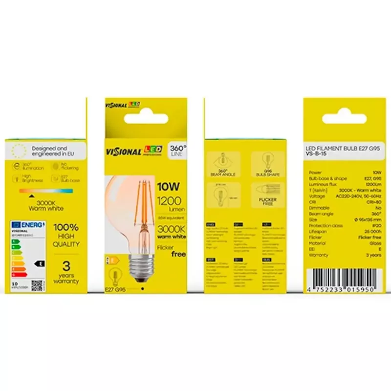 LED-Lampe VISIONAL VS-B-15 12W 1200 lm 3000K