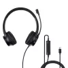 Lindy 20439 USB-C Office-Headset mit USB-A-auf-USB-C-Adapter