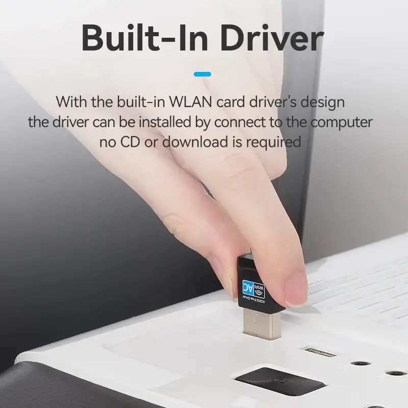 Vention KDSB0 USB-WLAN-Adapter, Dual-Band 2,4G/5G