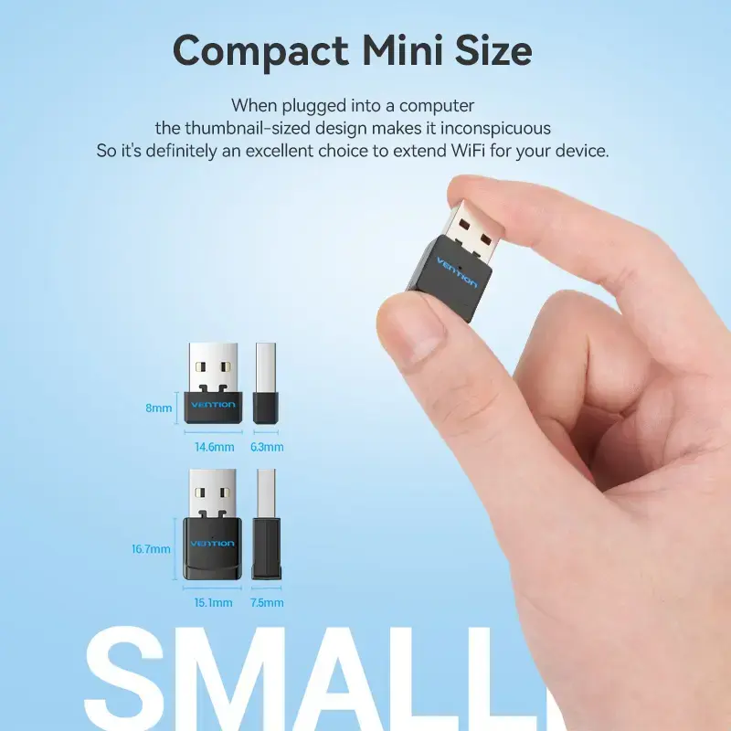 Vention KDSB0 USB-WLAN-Adapter, Dual-Band 2,4G/5G