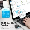 Vention CLGB0 2-in-1-Kartenleser, USB 3.0 A, SD + TF, zwei Laufwerksbuchstaben, schwarz