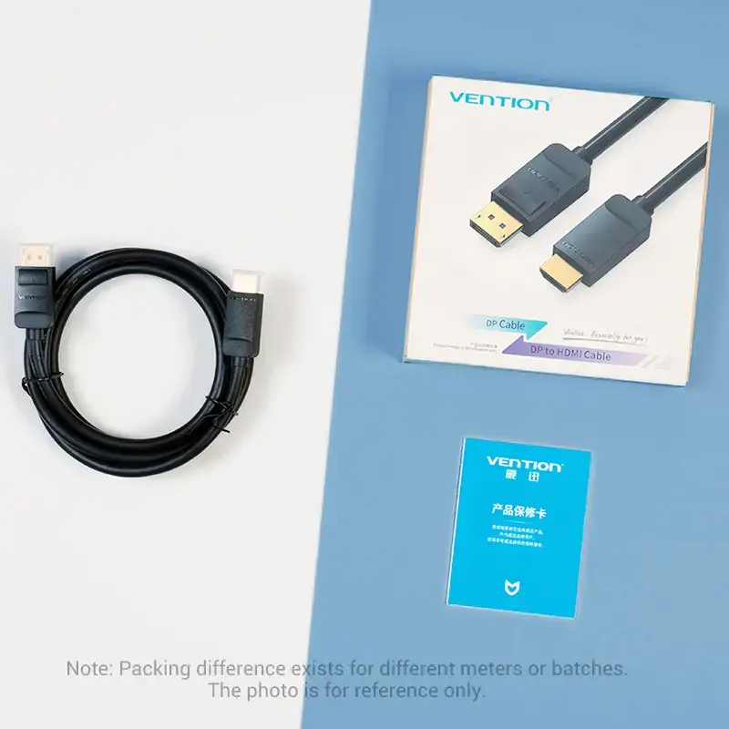 Vention DP-auf-HDMI-Kabel 1,5 m Schwarz DisplayPort HDMI 1,5 m