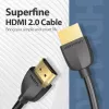 Vention Tragbares HDMI-Kabel 3M Schwarz HDMI 2.0 18 Gbit/s