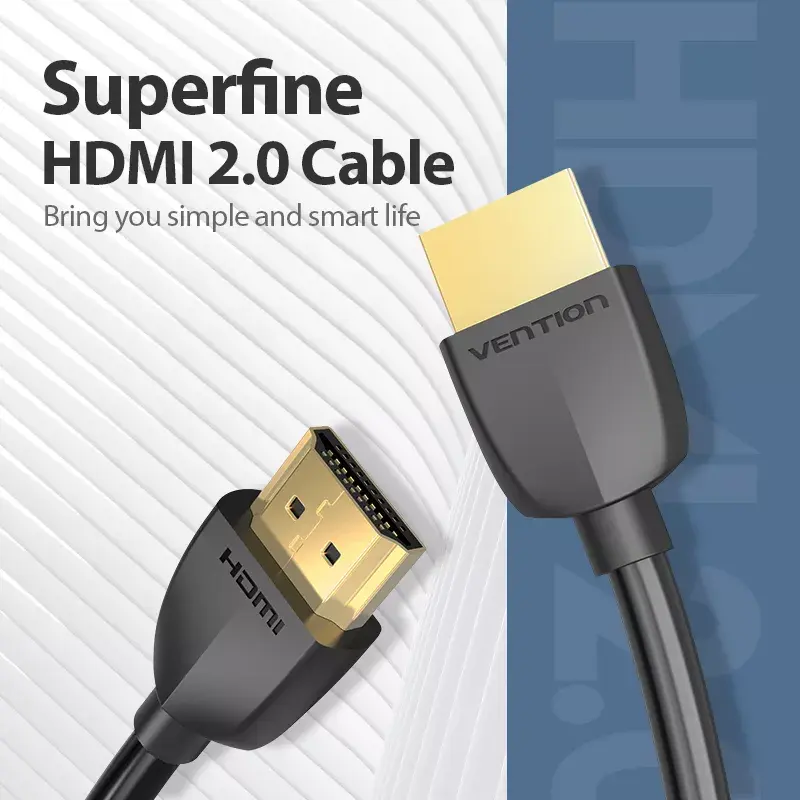 Vention Tragbares HDMI-Kabel 3M Schwarz HDMI 2.0 18 Gbit/s
