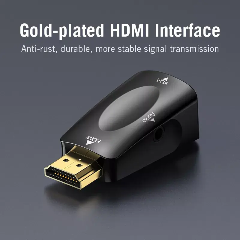 Vention AIDB0 HDMI-auf-VGA-Konverter, 3,5-mm-Audioanschluss
