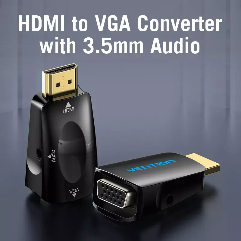 Vention AIDB0 HDMI-auf-VGA-Konverter, 3,5-mm-Audioanschluss