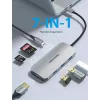 Docking Station Vention USB-C auf HDMI USB 3.0x3 SD TF PD 100W Grau