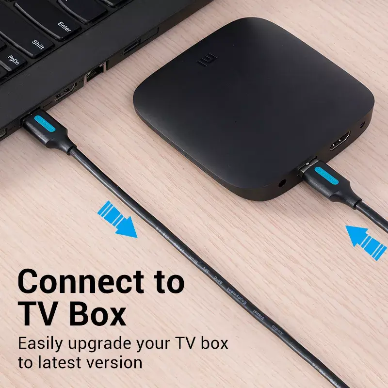Vention COJBH USB-2.0-Kabel, USB-A-Stecker auf USB-A-Stecker, 2 m, 2 A, schwarz