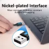 Vention COJBH USB-2.0-Kabel, USB-A-Stecker auf USB-A-Stecker, 2 m, 2 A, schwarz