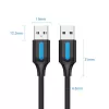 Vention COJBH USB-2.0-Kabel, USB-A-Stecker auf USB-A-Stecker, 2 m, 2 A, schwarz