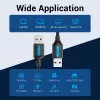 Vention COJBH USB-2.0-Kabel, USB-A-Stecker auf USB-A-Stecker, 2 m, 2 A, schwarz