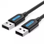 Vention COJBH USB-2.0-Kabel, USB-A-Stecker auf USB-A-Stecker, 2 m, 2 A, schwarz