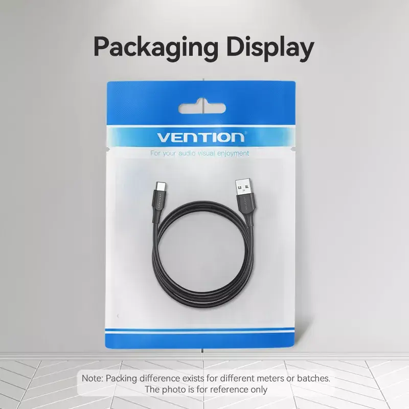 Vention USB 2.0 A-Stecker auf C-Stecker 3A Kabel 0,25 m Schwarz